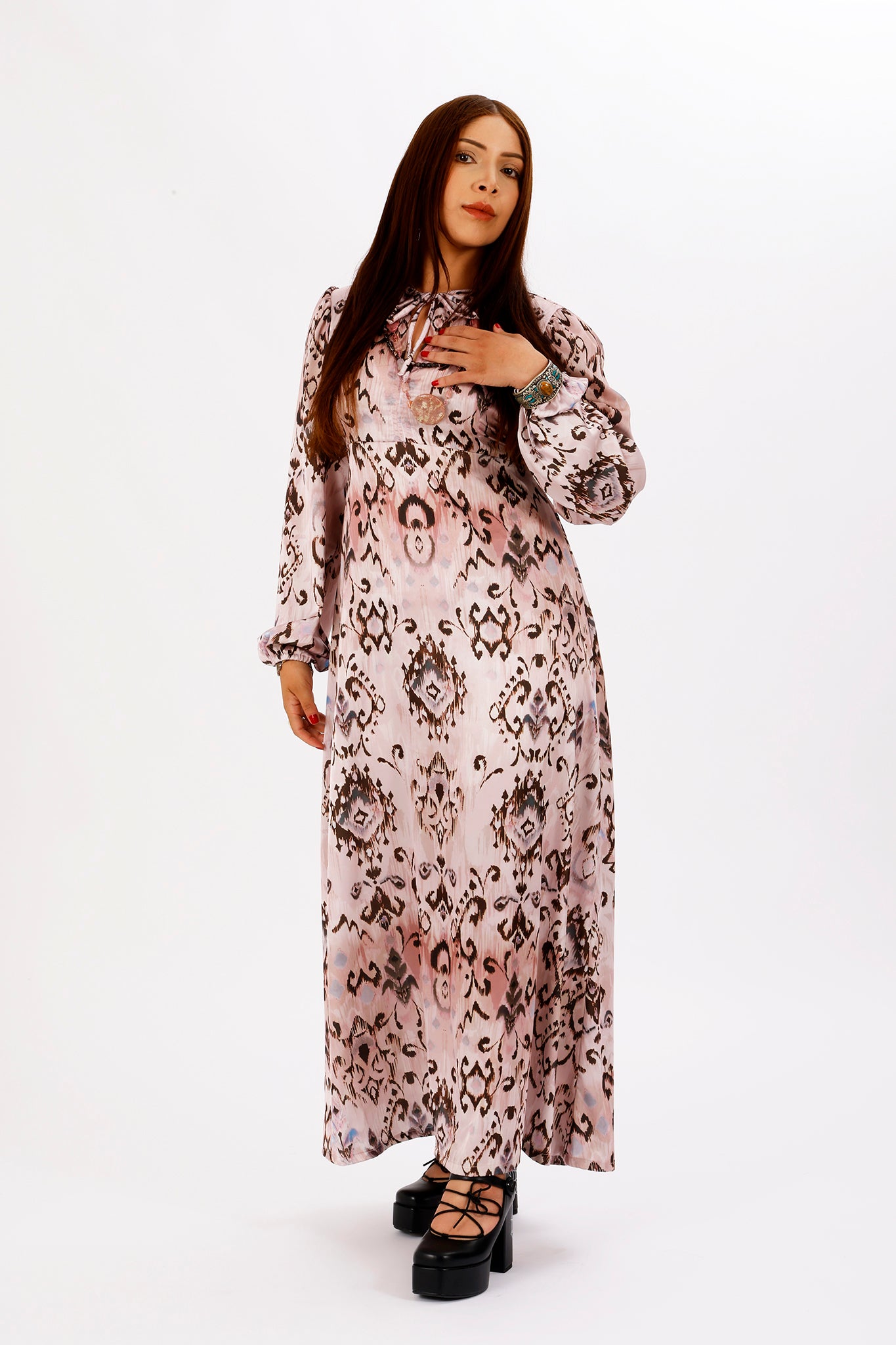 Vintage Style Hooded Dress