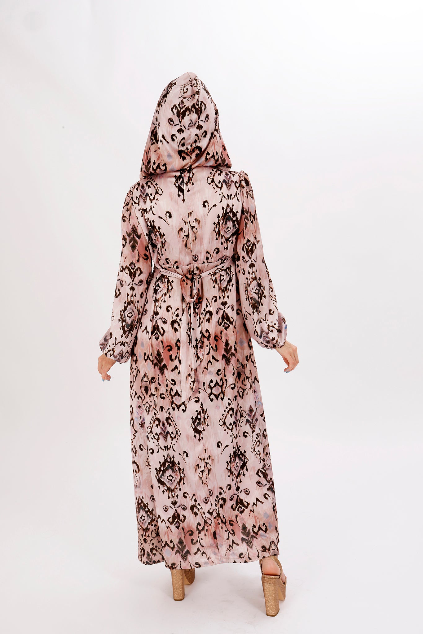 Vintage Style Hooded Dress Back View